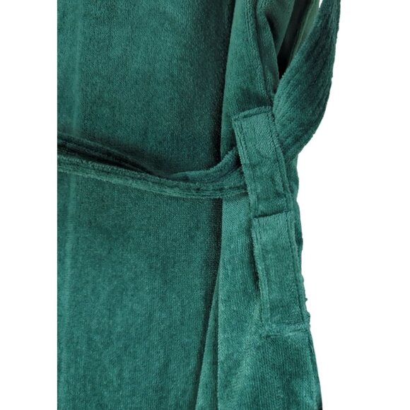 Vintage Harley-Davidson Green Terry cloth Bathrobe OSFM two belted with Pockets - Picture 11 of 16